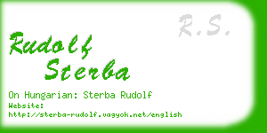 rudolf sterba business card